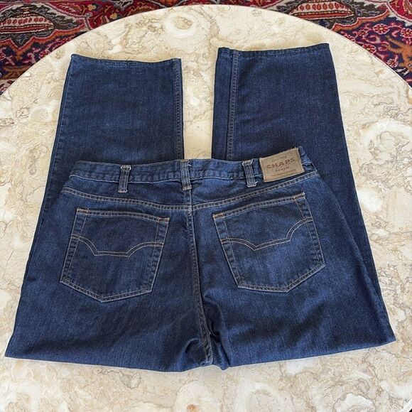 Chaps Ralph Lauren Dark Denim Relaxed Straight Leg Jeans - Picture 7 of 15